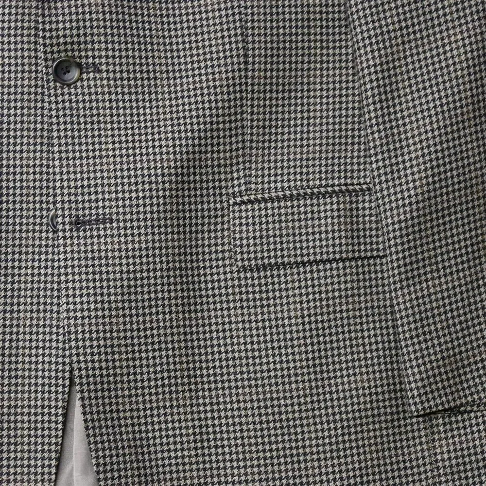 IZOD 42L Brown Houndstooth 100% Wool‎ Mens Blazer Sport Coat Jacket
